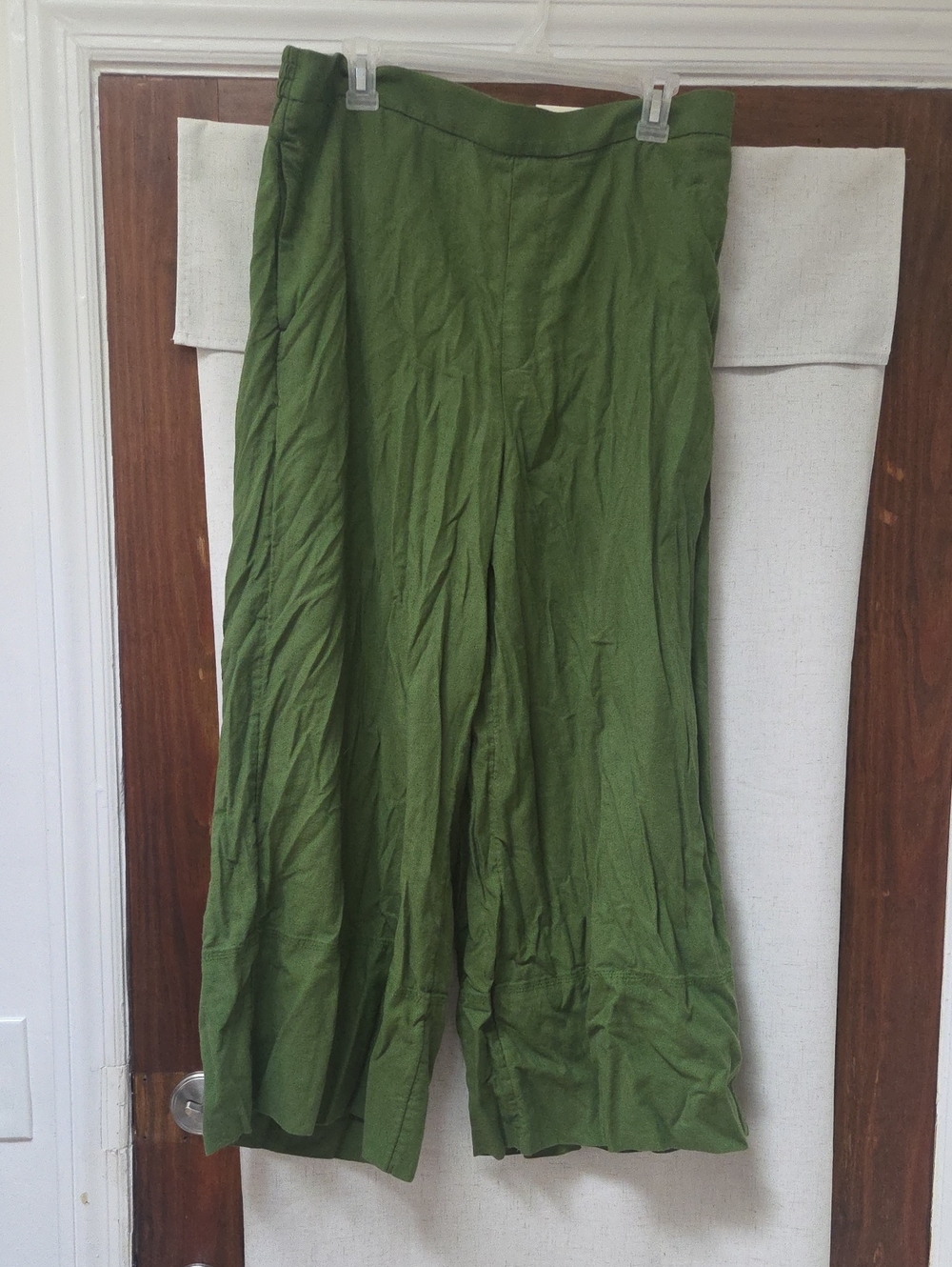NWT Banana Republic Green Linen-Blend Pants, L